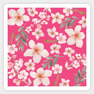 Pink floral pattern Sticker